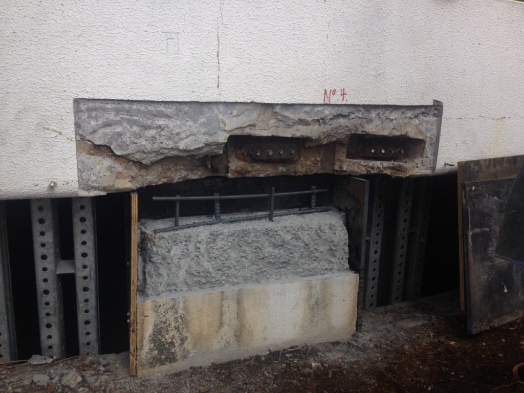 Fernvale Before remedial civil concrete reservoir advanced concrete engineering post tension tank prestress slab