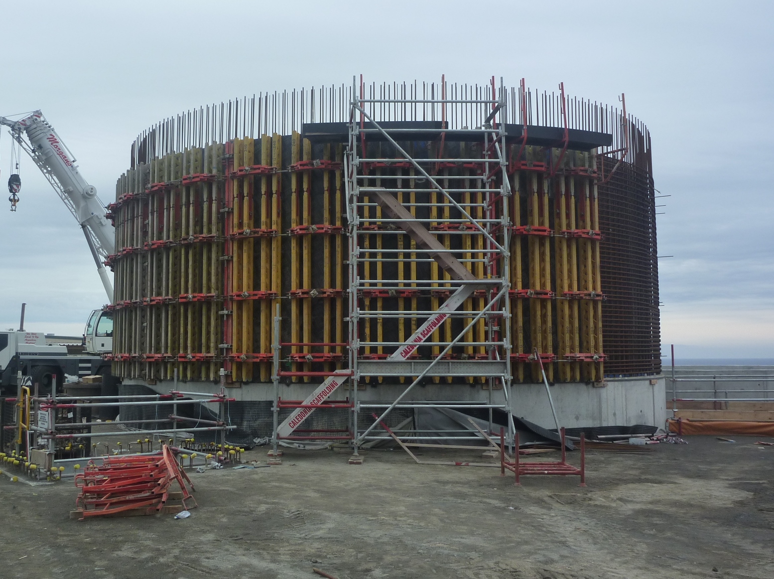 Insitu concrete tank steel aluminium fabrication safety remedial civil concrete reservoir advanced concrete engineering post tension tank prestress slab