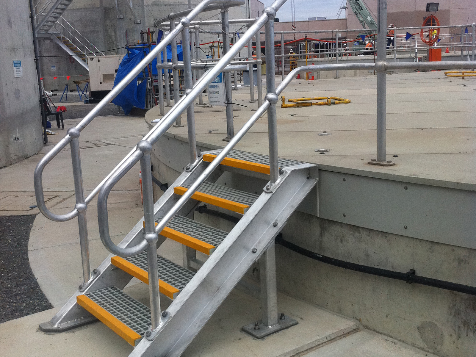 Stairs 2 steel aluminium fabrication safety civil concrete reservoir advanced concrete engineering post tension tank prestress slab