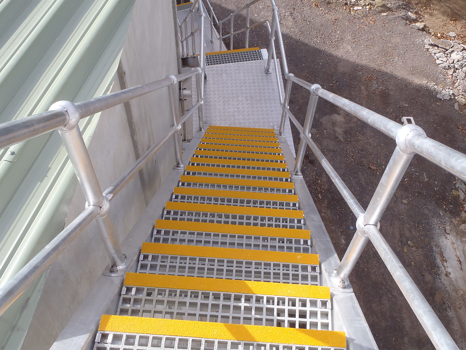 Stairs 1 steel aluminium fabrication safety civil concrete reservoir advanced concrete engineering post tension tank prestress slab