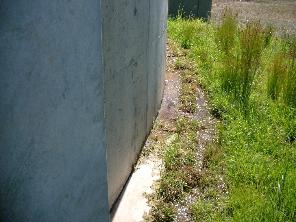 Fernvale Seep Before remedial civil concrete reservoir advanced concrete engineering post tension tank prestress slab