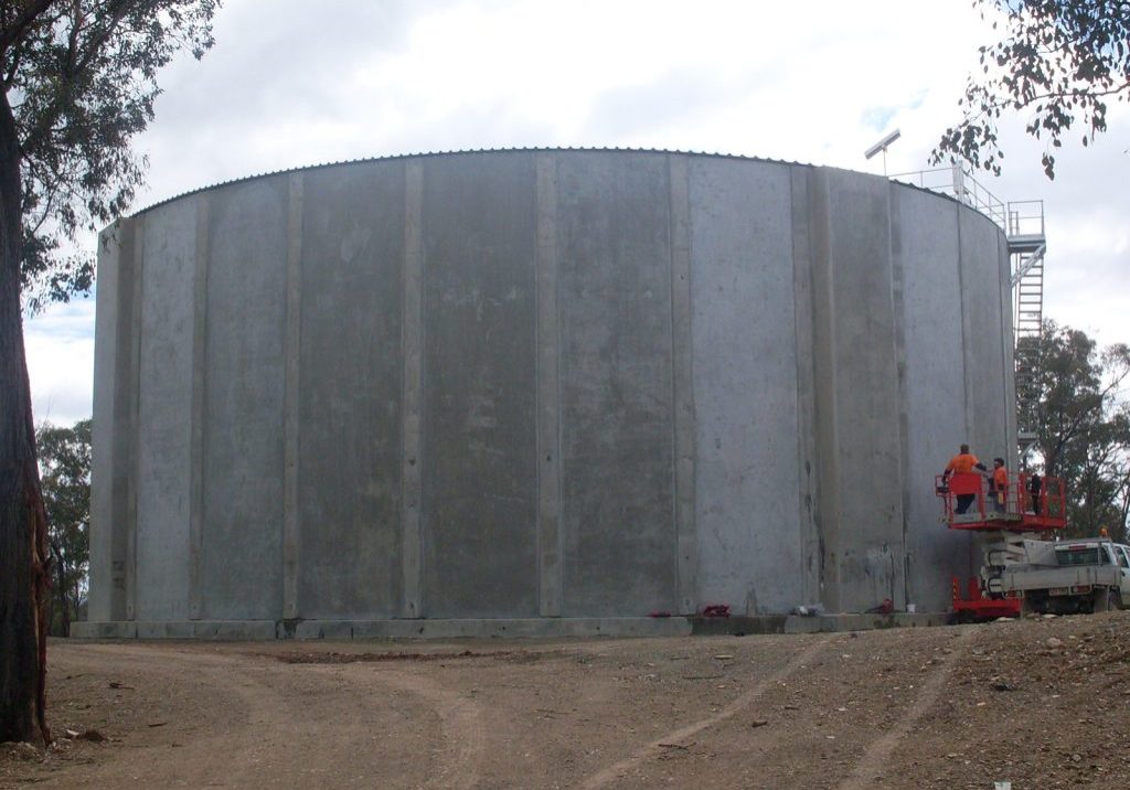 steel aluminium fabrication safety remedial civil concrete reservoir advanced concrete engineering post tension tank prestress slab desal desalination tumut